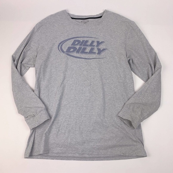 Funtor Other - Funtor Dilly Dilly Bud Light Lycra Stretch Gray Long Sleeve T-Shirt Tee Size XL
